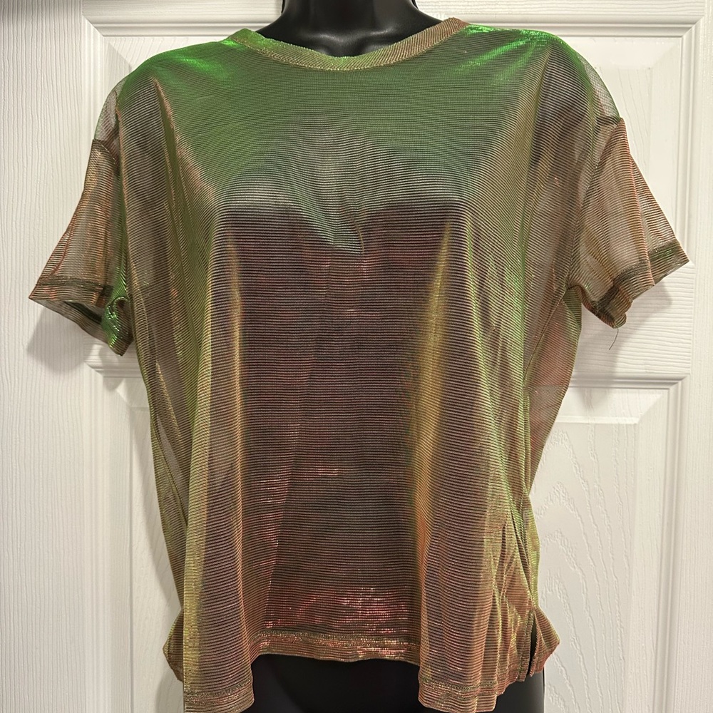 Iridescent Mesh Shirt